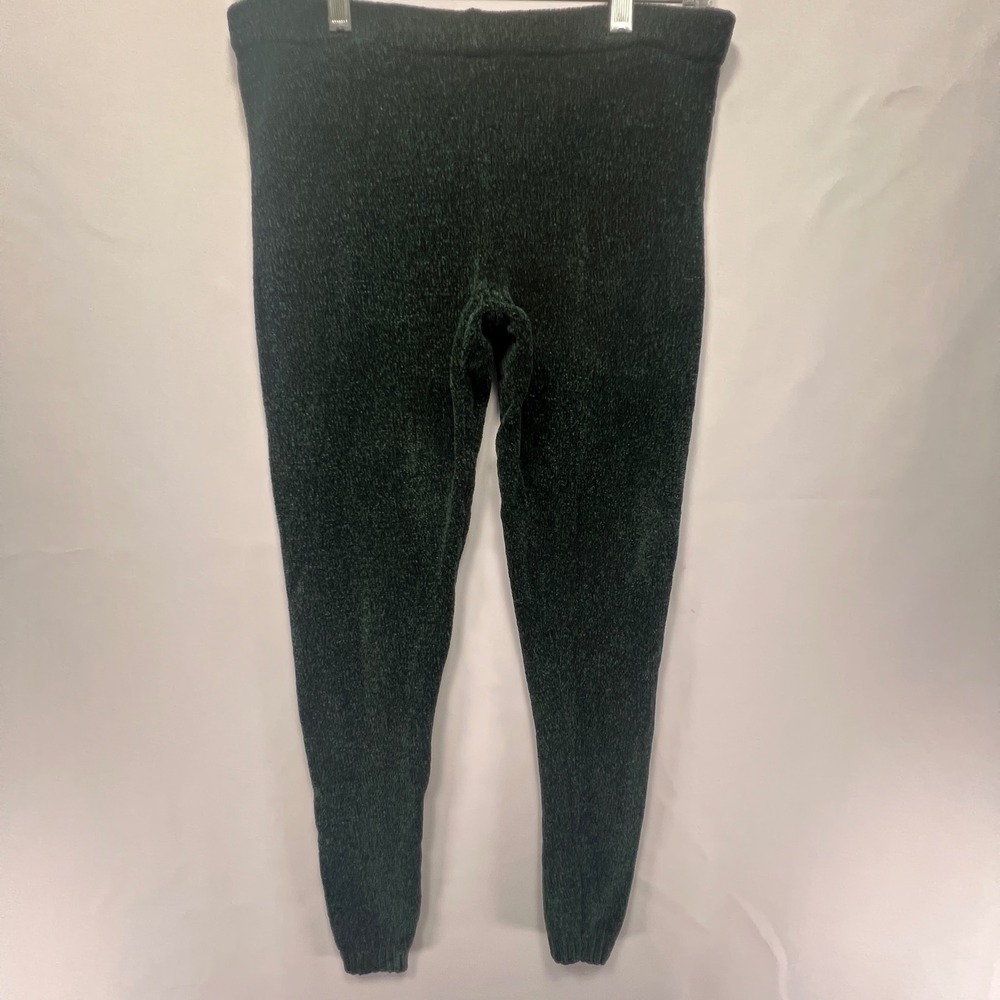 Mossimo Supply Co Womens Small Green Knit Chenille Leggings Cozy Loungewear